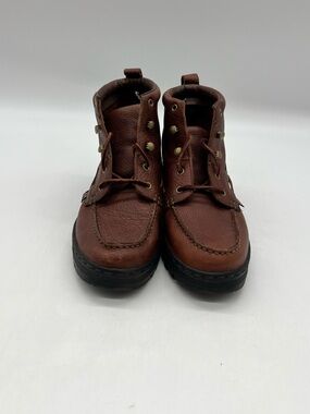 Justin Chukka L0991 Women’s Size 8.5M Brown Leather Lace Up Ankle Western Boots.